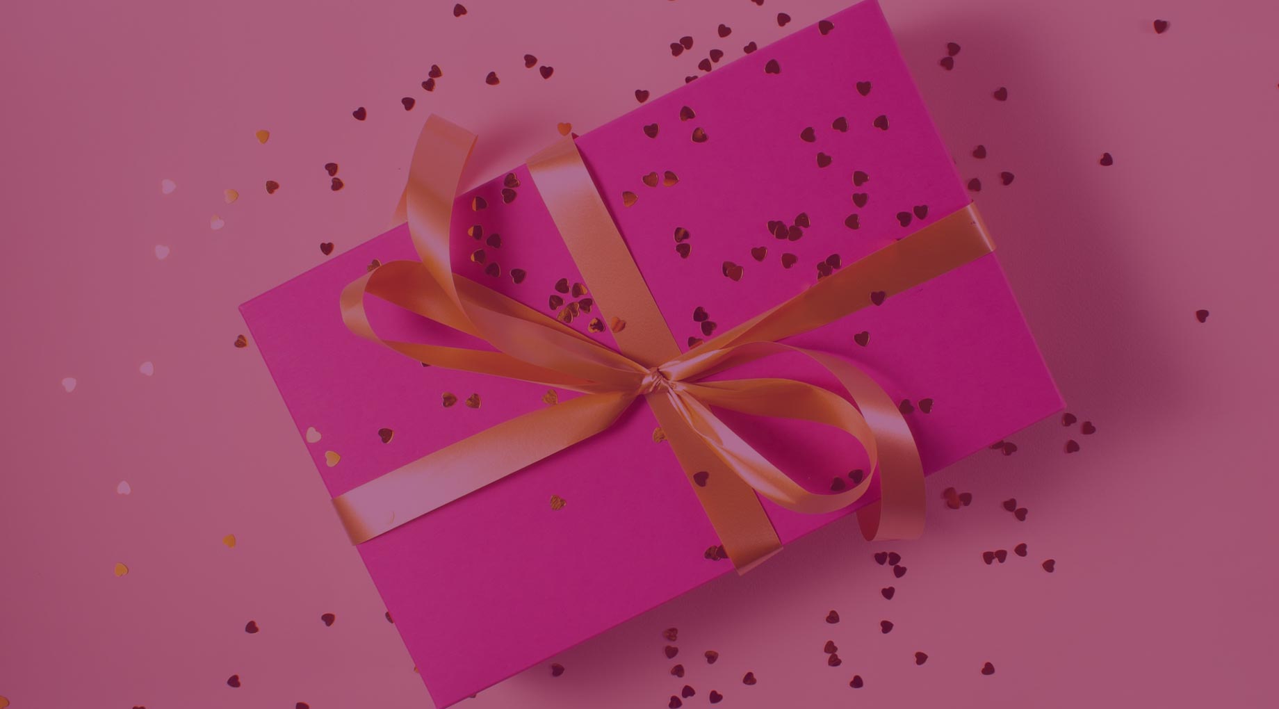 Gift in pink wrapping paper